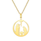 Modern Style Unique Star of Bethlehem Nativity Scene Jesus Sacred Faith Necklace