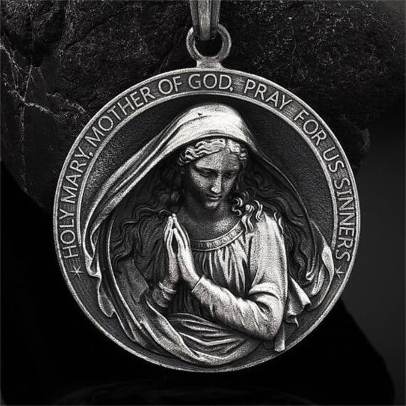 Classic Style Holy Mary Mother Of God Pray For Us Sinners Necklace
