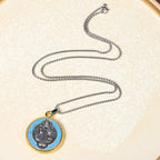 2 Color Retro Style St. Benedict Symbol Exorcism Faith Pendant Necklace