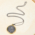 2 Color Retro Style St. Benedict Symbol Exorcism Faith Pendant Necklace