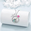 Classic Style Wave Cross Mustard Seed Faith Pendant Necklace