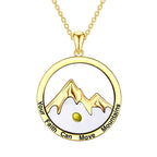 Modern Style Mustard Seed Mountain Faith Pendant Necklace