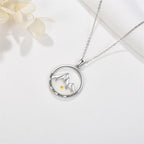 Modern Style Mustard Seed Mountain Faith Pendant Necklace