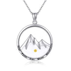 Modern Style Mustard Seed Mountain Faith Pendant Necklace