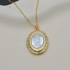 Classic Style Our Lady of Guadalupe Locket Pendant Necklace