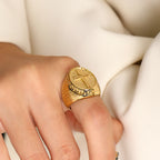 Classic Style Unique Cross Devine Faith Ring
