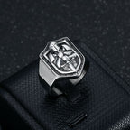 Classic Style Crusades Shield Sacred Protection Ring