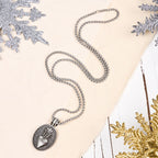 Vintage Style Sacred Heart Divine Emblem Pendant Necklace