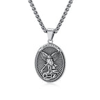 Classic Style Saint Michael Archangel Ephesians 6:10 Pendant Necklace