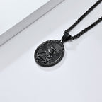 Classic Style Saint Michael Archangel Ephesians 6:10 Pendant Necklace