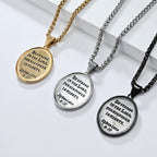 Classic Style Saint Michael Archangel Ephesians 6:10 Pendant Necklace