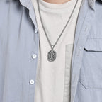 Classic Style Saint Michael Archangel Ephesians 6:10 Pendant Necklace