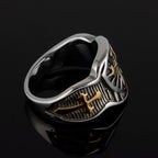 Modern Style Shield Cross Divine Protection Ring