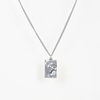 Classic Style Madonna And Child Crafted Embossed Amulet Pendant Necklace