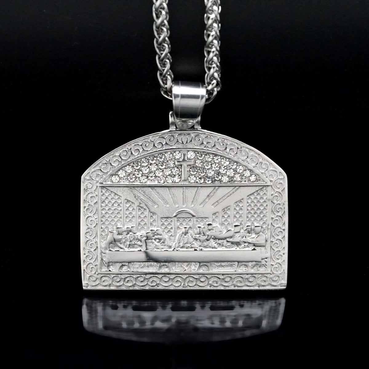 Modern Style Divine Last Supper Figure Pendant Necklace