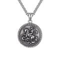 Classic Style St. George Dragon Slayer Pendant Necklace