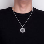 Classic Style St. George Dragon Slayer Pendant Necklace