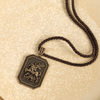 Classic Style Saint George and the Dragon Pendant Protection Prayer Necklace