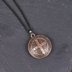 Classic Style Crafted St. Benedict Symbol Pendant Necklace(3 color)