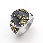 Classic Style Saint Patrick Stainless Steel Ring