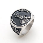 Classic Style Saint Patrick Stainless Steel Ring