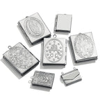 Modern Style St. Benedict & Marry Photo Box Pendant Necklace