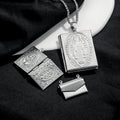 Modern Style St. Benedict & Marry Photo Box Pendant Necklace
