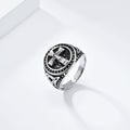 Vintage Style Medieval Crusader Cross Signet Ring