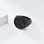 Vintage Style Medieval Crusader Cross Signet Ring