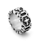 Modern Style Sacred Cross Pattern Ring