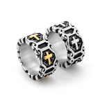 Modern Style Sacred Cross Pattern Ring