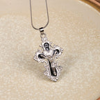 4 Color Classic Style Jesus Cross Faith Crucifix Pendant Necklace