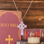 6 Color Virgin Mary  Our Lady of Guadalupe Faith Cross Pendant Necklace