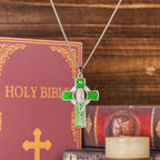 6 Color Virgin Mary  Our Lady of Guadalupe Faith Cross Pendant Necklace