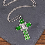 6 Color Virgin Mary  Our Lady of Guadalupe Faith Cross Pendant Necklace