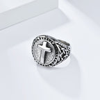 Minimalist Style Cross Divine Faith Heavy Duty Ring