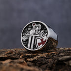 Retro Classic Style Knights Templar Cross Divine Faith Ring