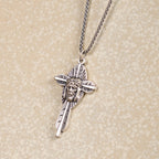 Retro Style Jesus Icon Cross Faith Blessed Crucifix Pendant Necklace