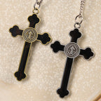 Multicolor Retro Style Classical Crucifix Faith Protection Pendant Necklace