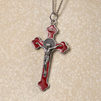 Multicolor Retro Style Classical Crucifix Faith Protection Pendant Necklace