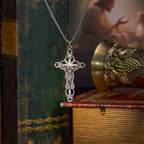 Retro Style Exclusive Craft Jesus Crucifix Blessing Pendant Necklace
