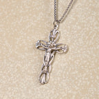Retro Pattern Exclusive Craft Jesus Crucifix Amulet Pendant Necklace