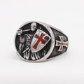 2 Colors Retro Classic Style Knights Templar Shield Protect You Faith Ring