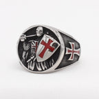 2 Colors Retro Classic Style Knights Templar Shield Protect You Faith Ring
