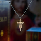 Exclusive Craft Jesus Crucifix with Angels Blessing Pendant Necklace
