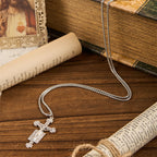 Exclusive Craft Jesus Crucifix with Angels Blessing Pendant Necklace