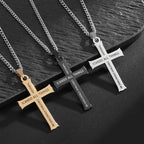 Minimalist Style "I CAN DO ALL THINGS" Icon Cross Faith Pendant Necklace