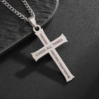 Minimalist Style "I CAN DO ALL THINGS" Icon Cross Faith Pendant Necklace
