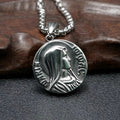Classic Style Jesus & Mary Double-sides Icon Faith Pendant Necklace