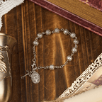 Miraculous Medal & Crucifix Adjustable Simple Casual Bracelet